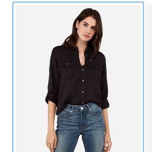 Express boyfriend military shirt